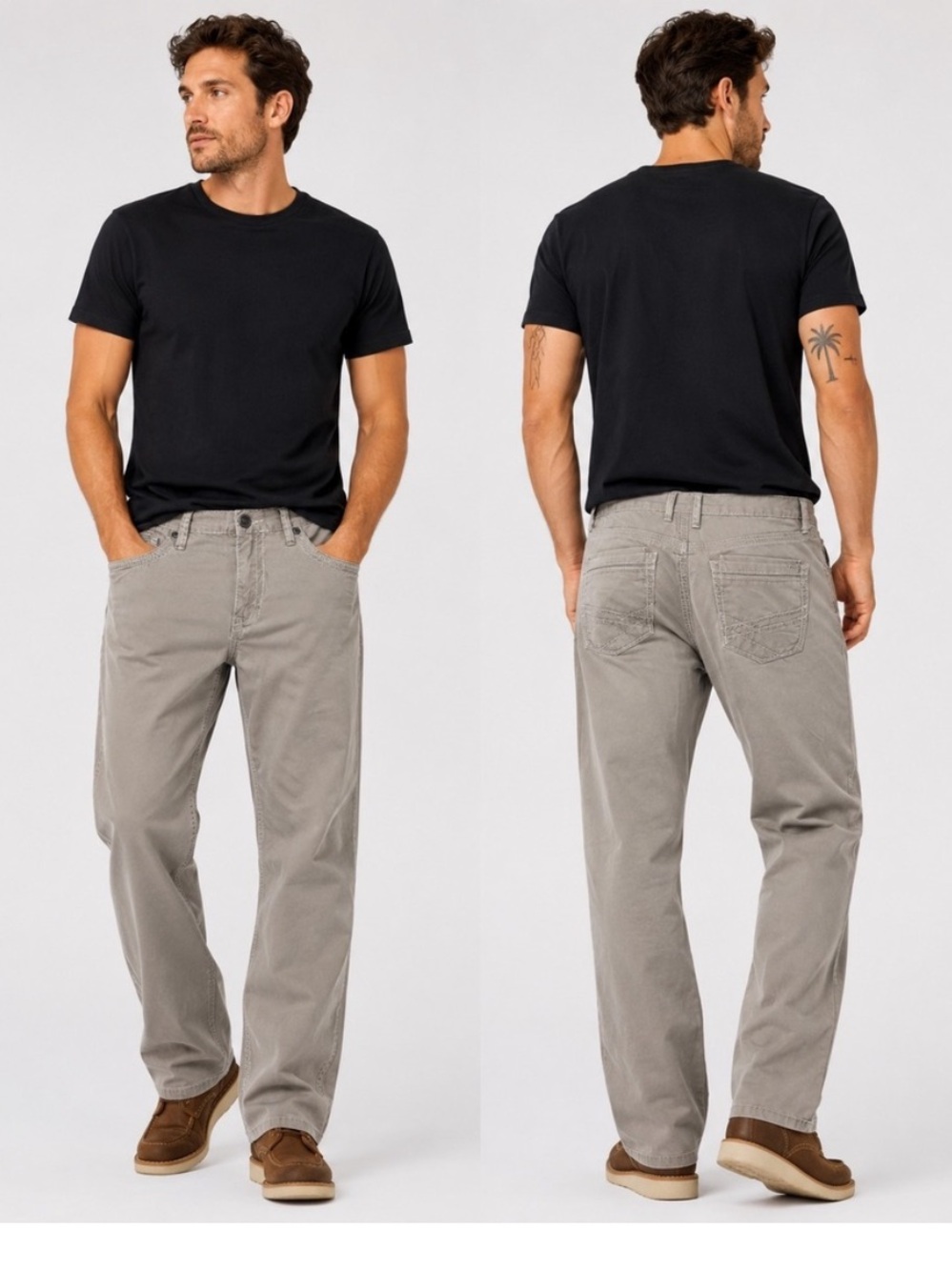 BKE Tyler Straight Leg Green Gray Pants Mens 42x34 Long Cowboy Western